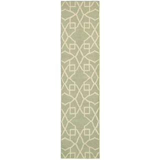 Pantone Universe Matrix 4267N Green/Ivory Area Rug Runner