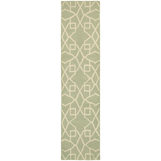 Pantone Universe Matrix 4267N Green/Ivory Area Rug Runner