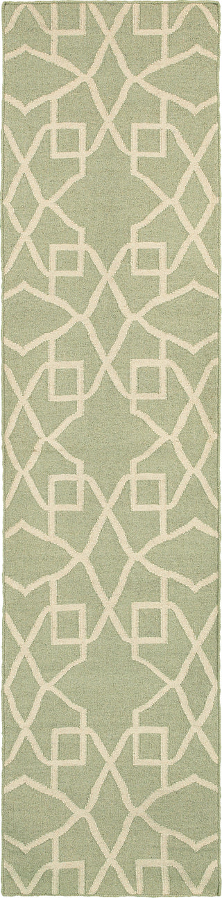 Pantone Universe Matrix 4267N Green/Ivory Area Rug Runner