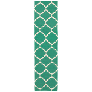 Pantone Universe Matrix 4280J Green/Ivory Area Rug Runner