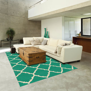 Pantone Universe Matrix 4280J Green/Ivory Area Rug Roomshot Feature