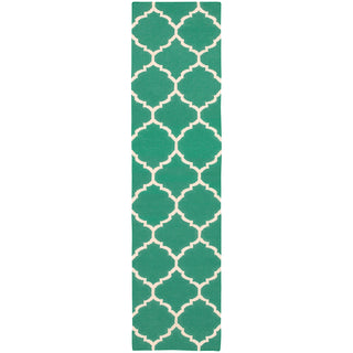 Pantone Universe Matrix 4280J Green/Ivory Area Rug Runner