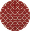 Oriental Weavers Meridian 1295R Red/Ivory Area Rug Round