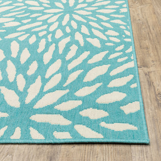 Oriental Weavers Meridian 1506L Blue/Ivory Area Rug Corner Image