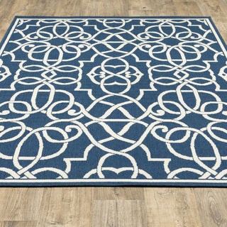 Oriental Weavers Meridian 2205B Navy/Ivory Area Rug Alternate Image