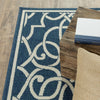 Oriental Weavers Meridian 2205B Navy/Ivory Area Rug Room Scene Featured Corner