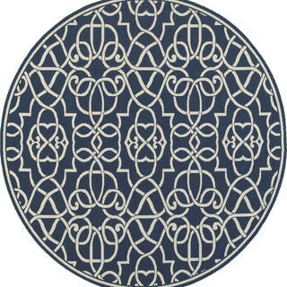 Oriental Weavers Meridian 2205B Navy/Ivory Area Rug Round