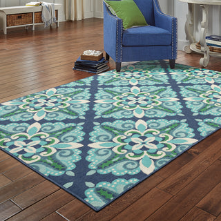 Oriental Weavers Meridian 2206B Blue/Green Area Rug Room Scene 2