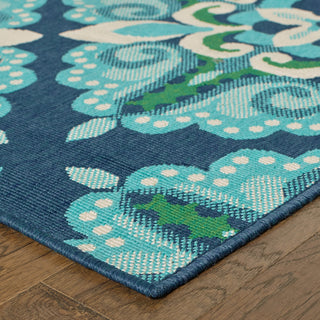 Oriental Weavers Meridian 2206B Blue/Green Area Rug Corner
