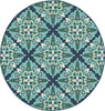 Oriental Weavers Meridian 2206B Blue/Green Area Rug Round