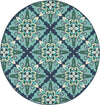 Oriental Weavers Meridian 2206B Blue/Green Area Rug Round
