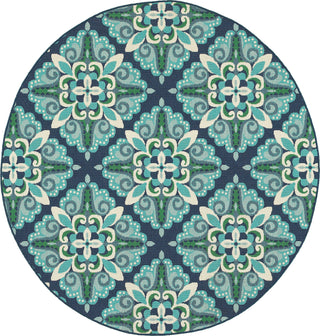 Oriental Weavers Meridian 2206B Blue/Green Area Rug Round