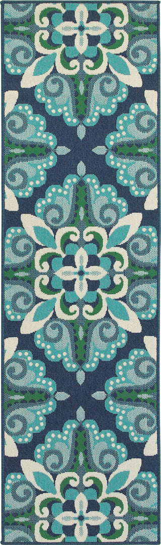 Oriental Weavers Meridian 2206B Blue/Green Area Rug Runner