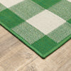 Oriental Weavers Meridian 2598G Green/Ivory Area Rug Corner On Wood