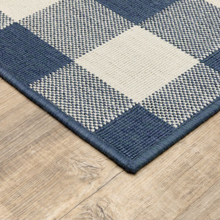 Oriental Weavers Meridian 2598V Blue/Ivory Area Rug Corner Image