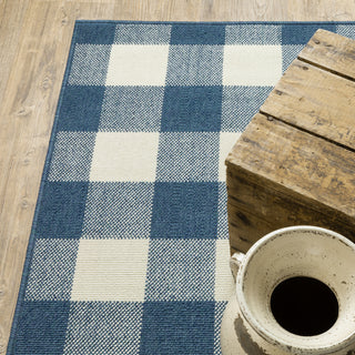 Oriental Weavers Meridian 2598V Blue/Ivory Area Rug Corner Image