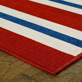 Oriental Weavers Meridian 5701R Red/Blue Area Rug Corner