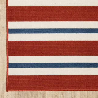 Oriental Weavers Meridian 5701R Red/Blue Area Rug Corner Image