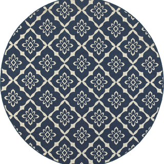 Oriental Weavers Meridian 5703B Navy/Ivory Area Rug Round