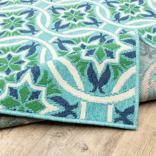 Oriental Weavers Meridian 5868L Blue/Green Area Rug Backing Image