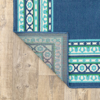 Oriental Weavers Meridian 9650B Navy/Green Area Rug Backing Image