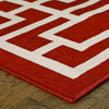 Oriental Weavers Meridian 9754R Red/Ivory Area Rug Corner