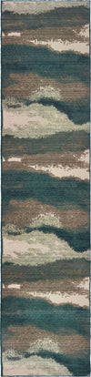 Oriental Weavers Montage 1801B Blue Ivory Area Rug Runner Image