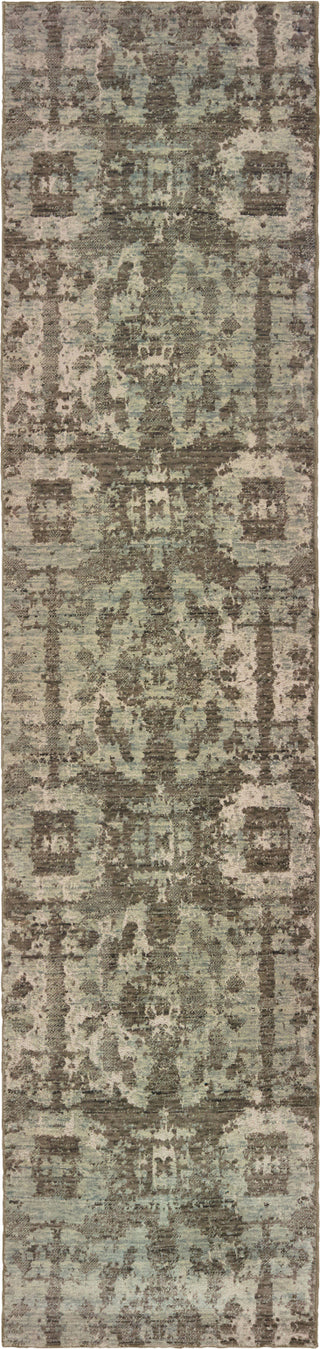 Oriental Weavers Montage 4928E Grey Green Area Rug Runner Image