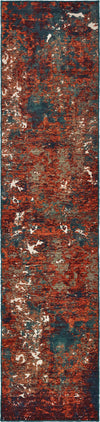 Oriental Weavers Montage 5502C Blue Red Area Rug Runner Image