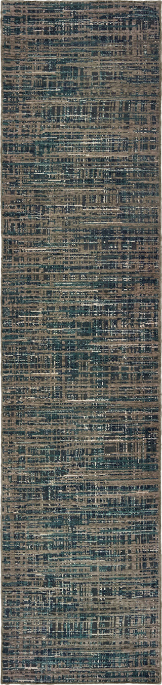 Oriental Weavers Montage 5503D Blue Grey Area Rug Runner Image
