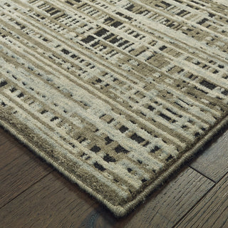 Oriental Weavers Montage 5503E Grey Green Area Rug Corner Image