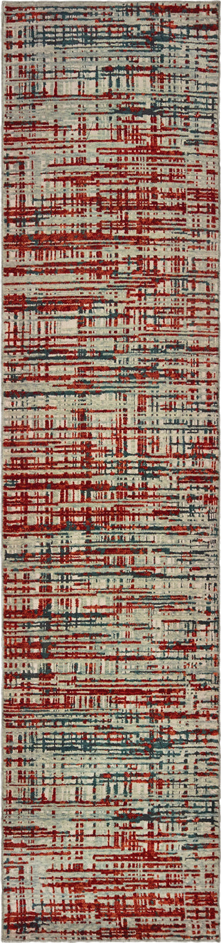 Oriental Weavers Montage 5503X Grey Red Area Rug Runner Image