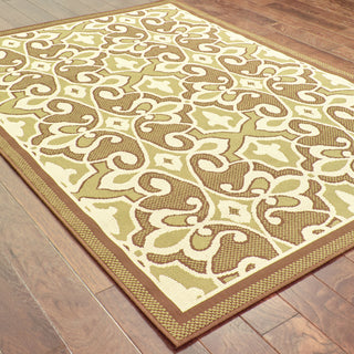 Oriental Weavers Montego 2335G Green/Ivory Area Rug Closeup