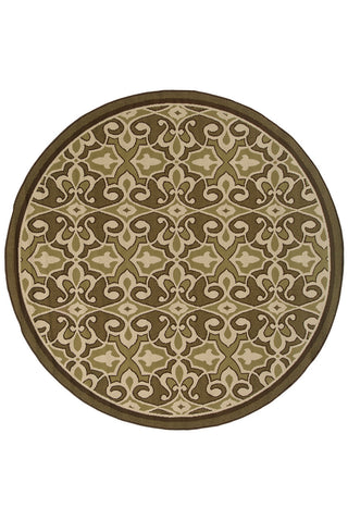 Oriental Weavers Montego 2335G Green/Ivory Area Rug 7'10 Round