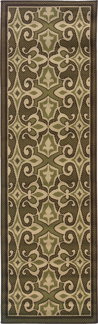 Oriental Weavers Montego 2335G Green/Ivory Area Rug Runner