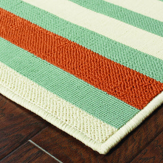 Oriental Weavers Montego 6990D Blue/Ivory Area Rug Corner