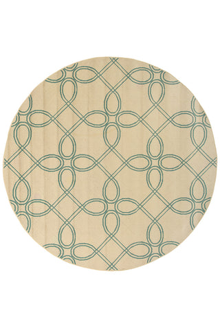 Oriental Weavers Montego 6991J Ivory/Blue Area Rug 7'10 Round