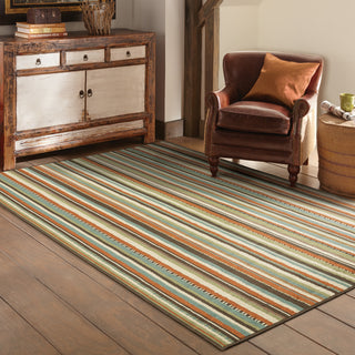 Oriental Weavers Montego 6996C Green/Blue Area Rug Room Scene Featured