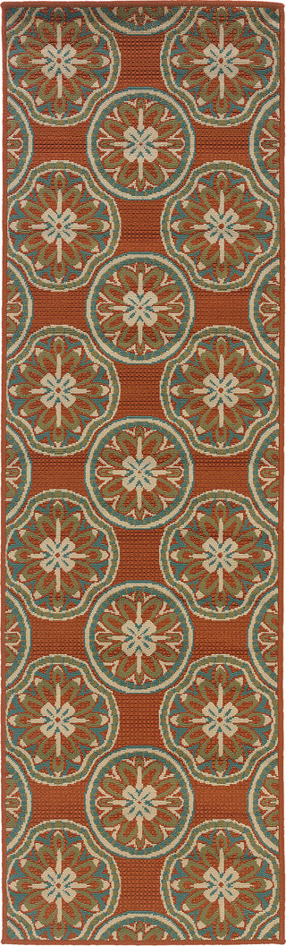 Oriental Weavers Montego 8323D Rust/Ivory Area Rug Runner