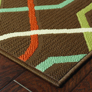 Oriental Weavers Montego 896N6 Brown/Ivory Area Rug Corner