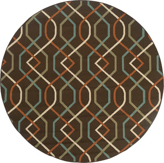 Oriental Weavers Montego 896N6 Brown/Ivory Area Rug 7'10 Round