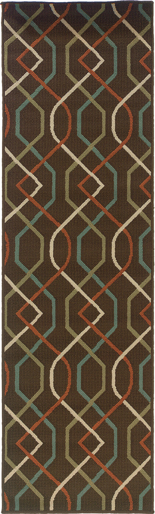 Oriental Weavers Montego 896N6 Brown/Ivory Area Rug Runner