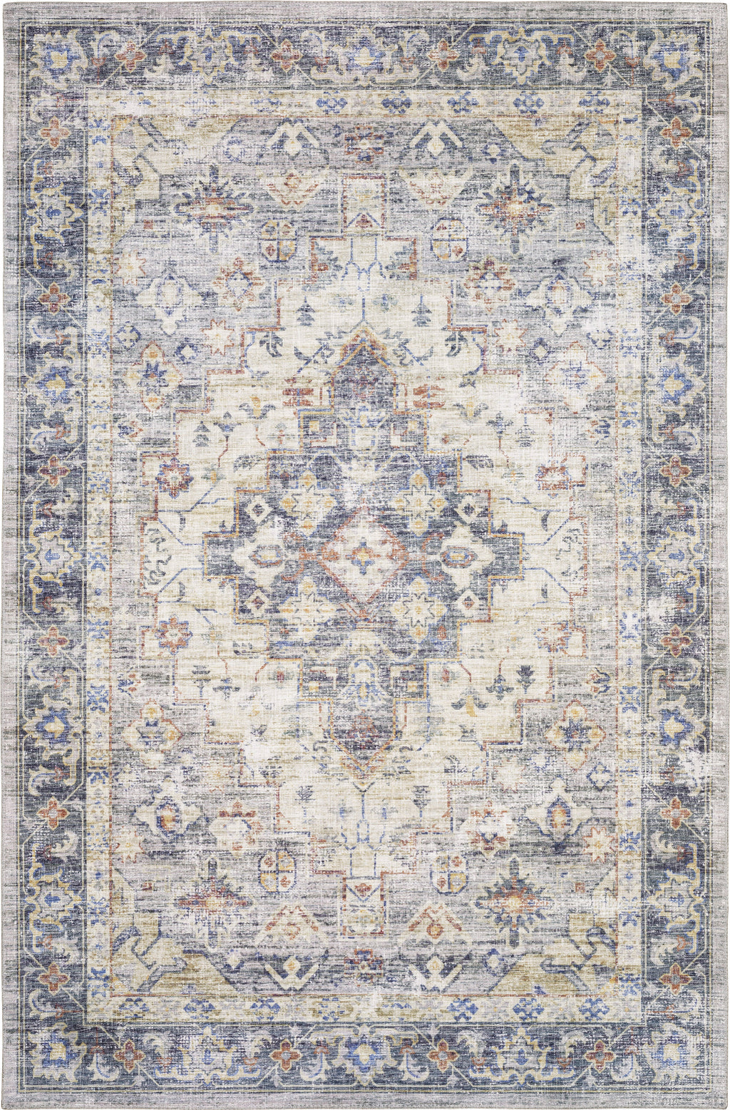 Oriental Weavers Myers Park MYP02 Blue/ Gold Area Rug Main Image Featured
