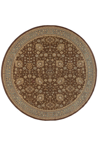 Oriental Weavers Nadira 220D2 Tan/Blue Area Rug 9' Round