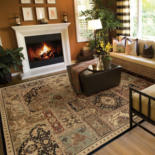 Oriental Weavers Nadira 239C2 Beige/Black Area Rug Roomshot Feature