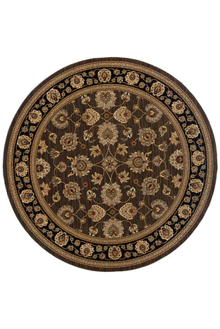 Oriental Weavers Nadira 339A2 Brown/Black Area Rug 9' Round