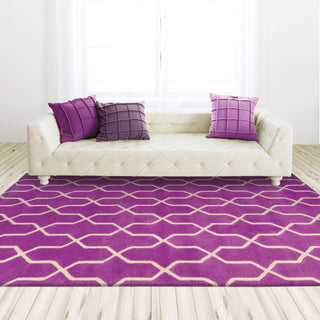 Pantone Universe Optic 41101 Purple/Ivory Area Rug Roomshot Feature