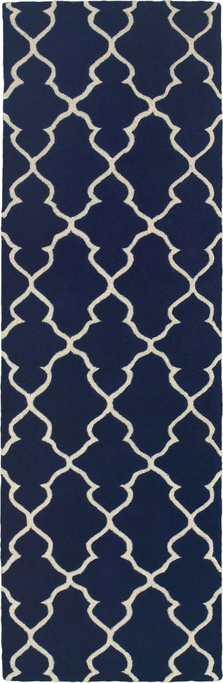 Pantone Universe Optic 41104 Navy/Ivory Area Rug Runner