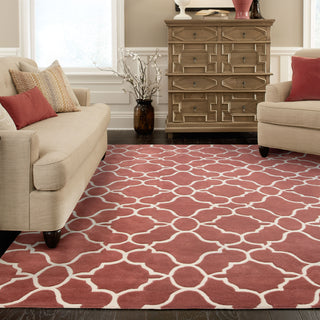 Pantone Universe Optic 41109 Rust/Ivory Area Rug Roomshot Feature