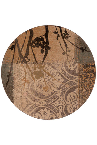 Oriental Weavers Palermo 2856B Gold/Grey Area Rug 7' 8 Round